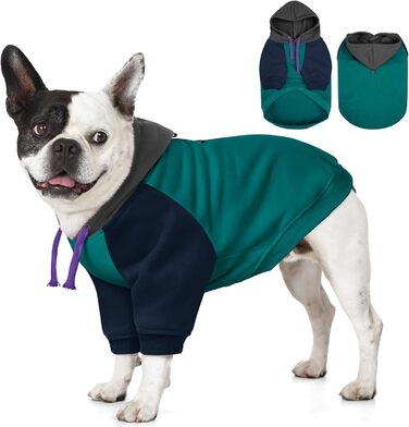 Теплий капюшон для великих собак AOFITEE, рожевий, розмір L. Ідеально для Boston Terrier та Mops. Базовий капюшон для осені та зими.