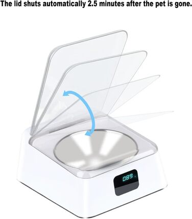 Автоматичний годівник для котів та собак – Інтелектуальний інфрачервоний датчик для сухого/вологого корму (350 мл) з нержавійною чашею – Практичний дозатор корму для маленьких/середніх тварин
