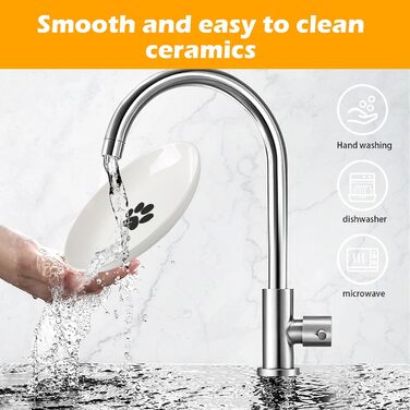 Керамічні годівниці для котів з металевим підставкою, підняті миски для кошенят та води, підняті миски для котів, плоскі миски для домашніх котів, цуценят, маленьких собак, 2 шт. 【2 шт. чорний + зелений】