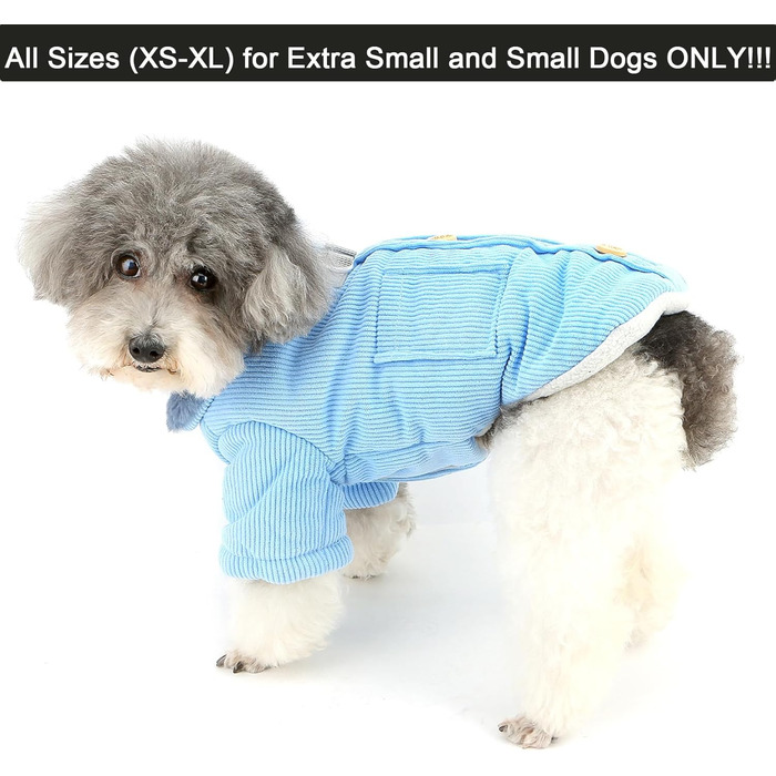 Зунеа Куртка для собак з кордурової тканини, тепла, з флісовою підкладкою, для цуценят, з кільцем D, мила, для холодної погоди, тепла, для чихуахуа, зелена, розмір XS