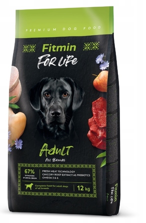 Сухий корм для дорослих собак усіх порід Fitmin Dog For Life, 12 кг