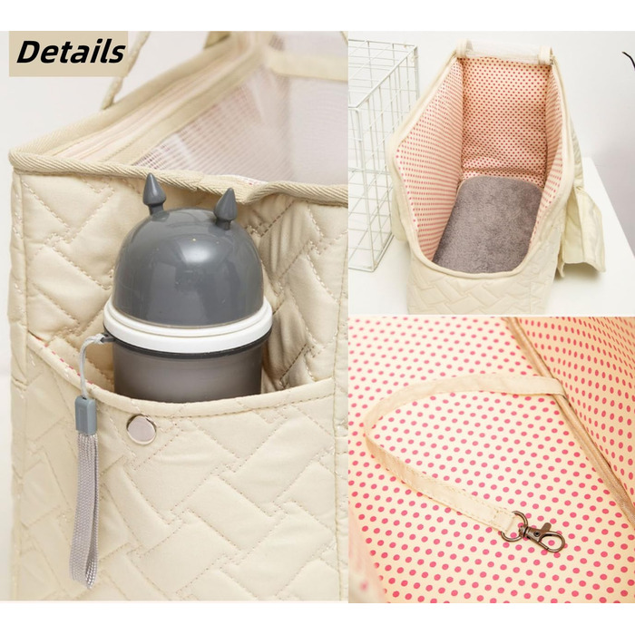 Сумка-переноска для собак, кроликів та котів з бічними кишенями, довгим ременем, бавовняна сумка, 35*25*15,5 см, м'яка переноска для цуценят, складана сумка для подорожей, миска-складна.