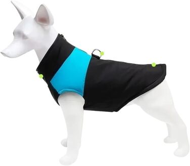 Водонепроникний теплий одяг для собак, халат, зимова жилетка, куртка з утеплювачем та блискавкою, одяг для маленьких, середніх та великих собак (Синій, 5XL)