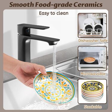 Набір мисок для котів Kitwinney з антиковзним покриттям, кераміка, миски для корму, силіконовий дно, посуд для котів, миски для годування кошенят та маленьких собак (Multi6, Глибокий)