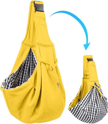Сумка-переноска для собак Acunny, перевертається, для маленьких собак, для подорожей, прогулянок на вулиці, жовта