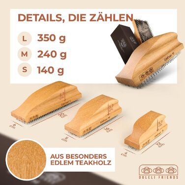 Щітка для собак великих порід Edelhaar, розмір L: вичісування, масаж, догляд за шерстю