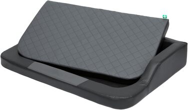 Ортопедичний лежак для собак MEDICO Lux ÖKOLEINEN - 75x50x15 см, чорний з сірим. Лежак для собак різних порід, водонепроникний, ергономічний.