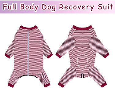 Тіло для собак після операції (2XL, червоний) - захист від лизання, альтернатива комірцю, для великих та середніх собак