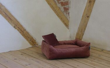 Ліжко для собак і котів Lycce Kuschelsofa із оксамиту, рожеве, розмір 1