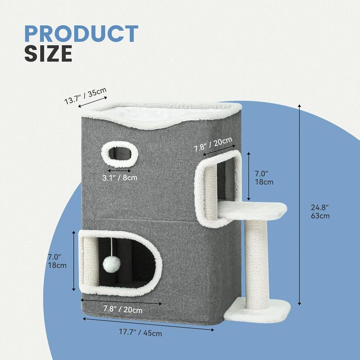 Кіт-будинок для дому, розкладний, великий, з когтеточкою для полиці, кіт-будинок-печера, ліжко-печера для котів, кігтеточка, кіт-будинок-бочка, для лазіння, з опорами