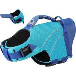 Жилет рятувальний для собак середнього розміру KONVINIT, XS-XXL, блакитний