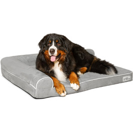 Ліжко для собак PetFusion BetterLounge XL з меморі-піни, водонепроникне, знімний чохол, 112×86×19 см