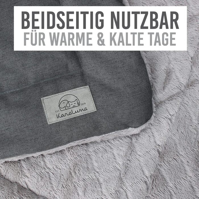 Килимок для собак KaraLuna 80 x 55 см, для дому та подорожей, миється, 3 розміри, м'який, коричневий