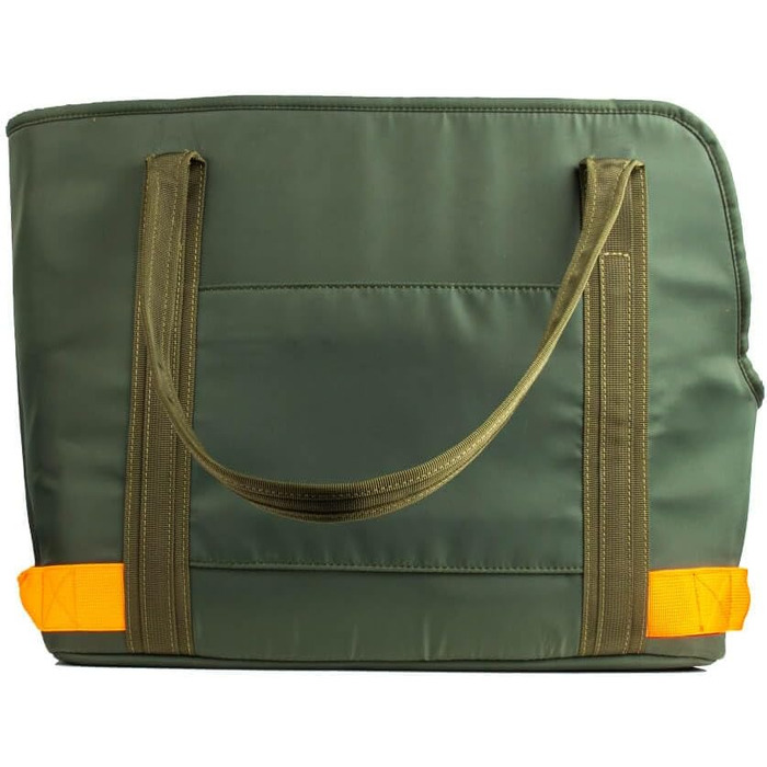 Сумка для собак Dog with a Mission | Переноска для собак | Сумка-переноска для тварин | Зелена/Помаранчева | 47 x 34 x 20 см