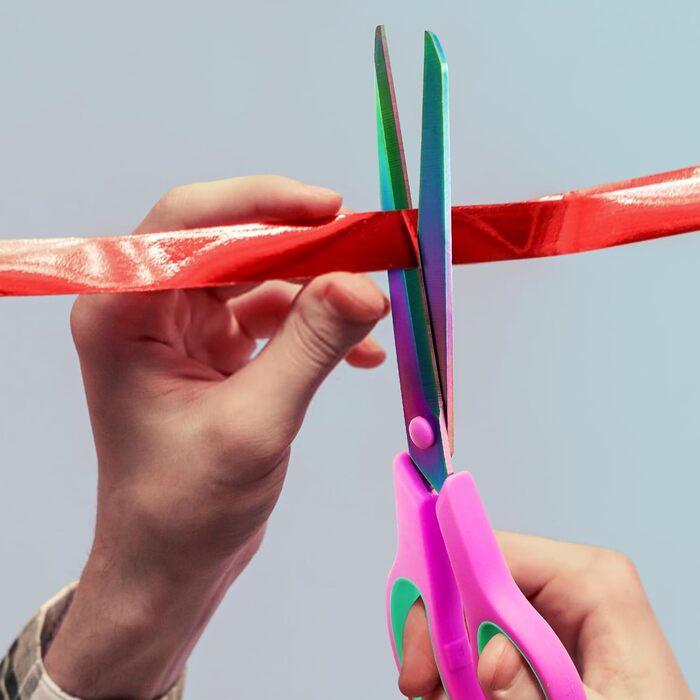 Набір ножиць CCR: 5 шт., нержавіюча сталь з титановим покриттям, зручна ручка, для дому, офісу та школи