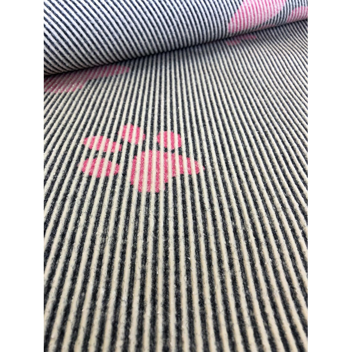 Килимок для собак Elropet Vetbed з матеріалу Vetbed, преміум-якість, 22 мм, для малих та великих собак, лежанка для собак S/M/L (M 100x80 см, темно-сірий + рожева лапка)