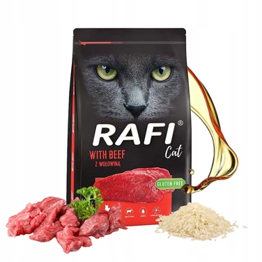 Сухий корм для котів Dolina Noteci Rafi з яловичиною, 7 кг