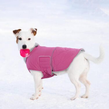 Зимовий теплий куртка для собак - вітрозахисний, з флісовою підкладкою, для цуценят (Рожевий, XS) XS Коричневий