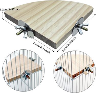 Набір з 9 дерев'яних перекладин Allazone для птахів, гойдалки для папуг, аксесуари для клітки (стиль 7)