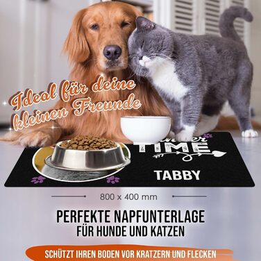 Персоналізована килимок для годування домашніх тварин з ім'ям та фото - Royal - 80 x 40 см, миючий, протиковзкий