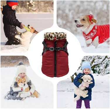 Зимова куртка для собак з інтегрованим шлейкою, світловідбиваючі смуги, розмір XXL, ізольована