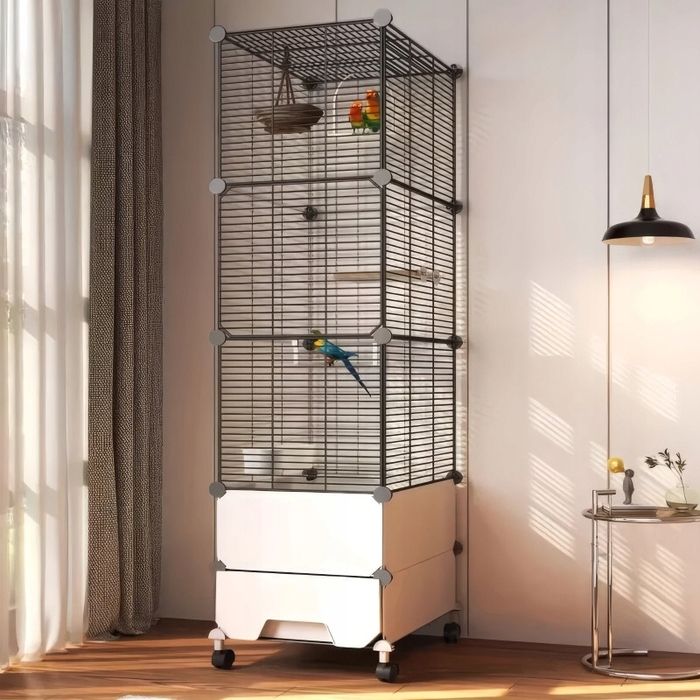 Клітка NUXIE 37 x 37 x 155 см, чорна