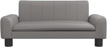 Крісло-ліжко для собак та котів з екошкіри, 70x45x30 см, сірий колір. Зручне, водовідштовхувальне та довговічне ліжко для домашніх тварин