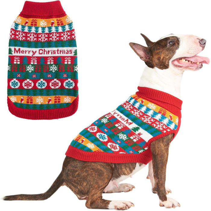 Пуловер для собак EXPAWLORER на Новий Рік: теплий, модний, для малих, середніх та великих собак, XL