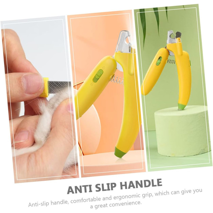 Тримач для стрижки кігтів для собак та котів BESPORTBLE з LED-підсвічуванням (3 шт.)