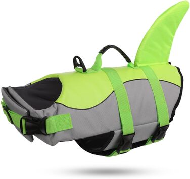 Спасальний жилет для собак ASENKU, зелений, XS - для плавання, катання на човні