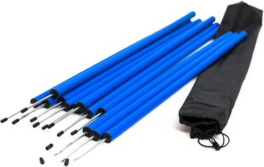 Набір для аджиліті для собак: слаломні стійки, бар'єри та кільце. Тренування собаки вдома, собачий спорт