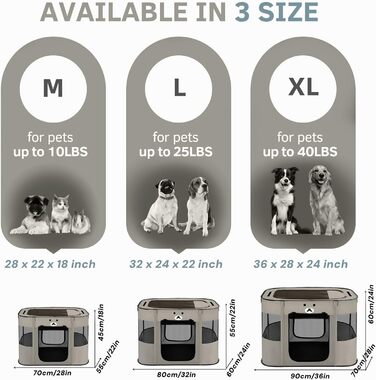 Клітка-будка для собак та котів, 90x70x60 см, сіра, розкладний вольєр для тварин