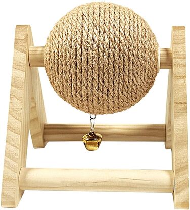 Іграшка для котів та собак Namvo Kratzball - кігтеточка з сизалю з вушками, проти нудьги