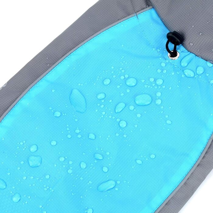 Водонепроникний дощовик для собак Ranphy, середній та великий розмір, з захистом живота, світловідбиваючий, дихаючий, для Дакселів та Лабрадорів, ультралегкий, безпечний, зелений 6XL, зелено-чорний (6XL(Обхват грудей:80см), синьо-сірий)