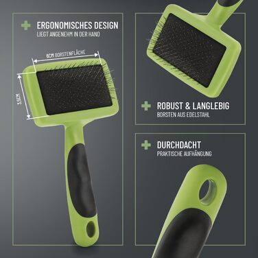 Бурштук ReaVET для собак та котів з довгим хутром: видаляє підшерсток, розплутує шерсть (L)