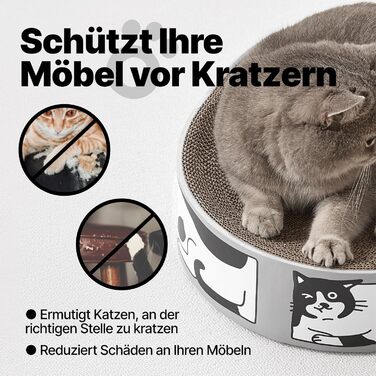 Кігтеточка-ліжко для котів з картонної коробки, 42 см, з котячою м'ятою