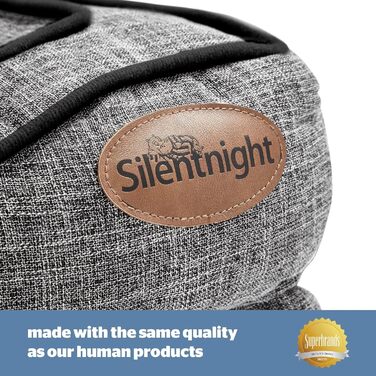 Ортопедичне ліжко для тварин Silentnight, велике собаче та котяче ліжко, контурна піна, знімний машинний чохол, нековзка основа
