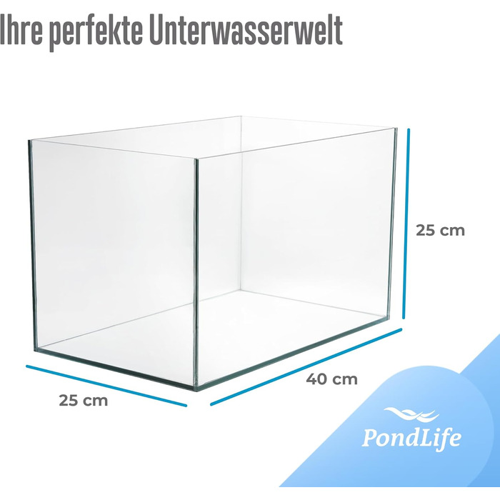 Акваріум Pondlife Becken: скло, тераріум, акваріум для прісної та солоної води (40-25-25)