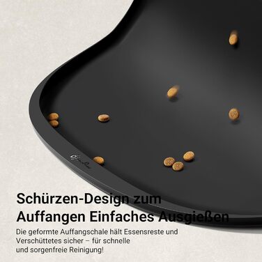 Підкладка під миску для котів DownyPaws, силіконова, 62 x 43 см, чорна. Захист від розливання, легко миється, BPA-free