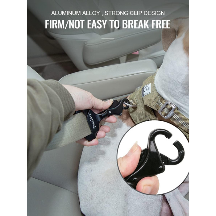 Автомобільний затискач для собак: надійний ремінь безпеки для собак та котів, чорний
