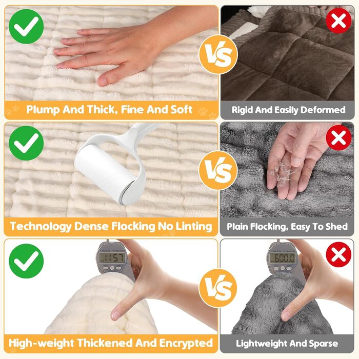 Плед на диван для собак, фланелевий, 70 x 180 см, бежевий. М'який, зручний, антиковзаючий, для захисту дивана від шерсті та бруду. Можна прати в машині.