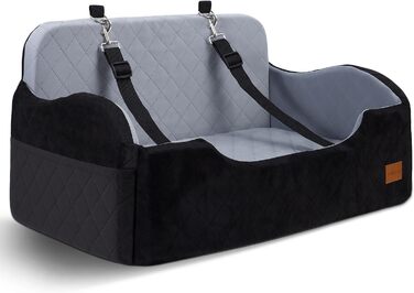 Автокрісло для собак середніх порід до 22,7 кг: безпечне, зручне, з кріпленням та антиковзким покриттям (70x60x45CM, 80x50x23CM)