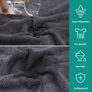 Рушник для собак PETTOM: Швидковисихаючий халат з мікрофібри для великих собак (L, сірий)