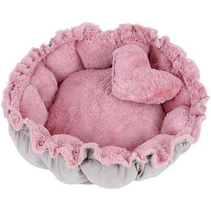 Кругле ліжко для собак та котів маленьких порід, рожеве, PTW05