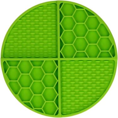 Килимок для собак Circel Ø21 см - годівниця для повільного годування, силікон, зелений