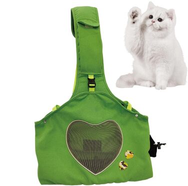 Транспортна сумка для собак та котів, переноска для тварин, зелена, 35.8 x 40.9 x 16.69 см