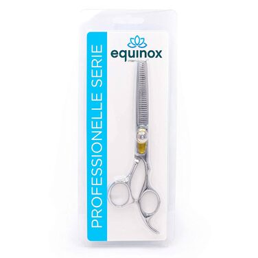 Професійні ножиці для стрижки волосся Equinox Razor Edge Series – 6,5 дюйми (Тонке прорізання, Срібло)
