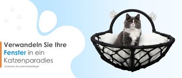 Віконне лежанка для котів до 20 кг, ручна робота, з подушкою, чорна