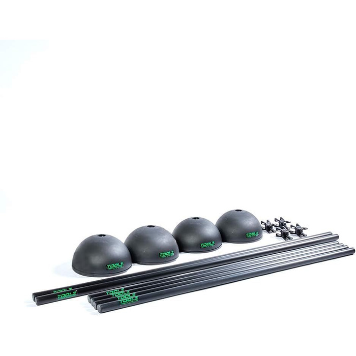 Набір для координації TOOLZ Agility: 2 бар'єри, стійки для слалому та фіксатори - для дітей та дорослих, indoor/outdoor