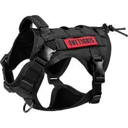 Тактичний нашийник для собак OneTigris FIRE WATCHER, 1000D нейлон, чорний (XXS)